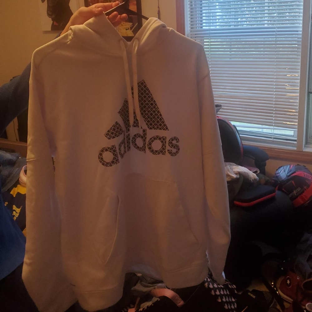 White Mens Adidas Sweatshirt